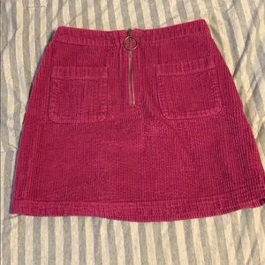High Waisted Corduroy Skirt